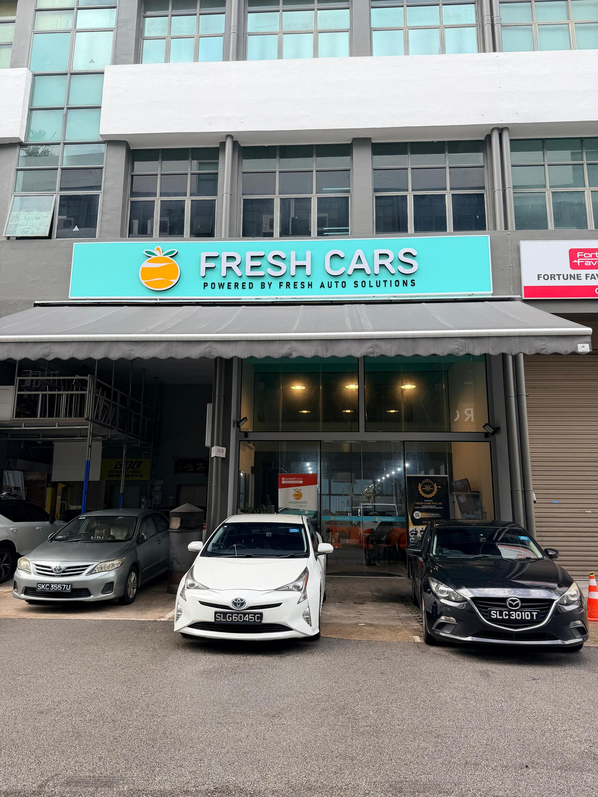 Fresh Cars office entrance at Kaki Bukit, Singapore